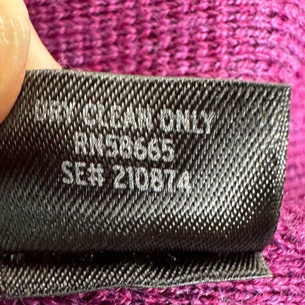 Semantiks Wool blend Fuchsia Double-Breasted Cardigan blazer vintage - Picture 8 of 8